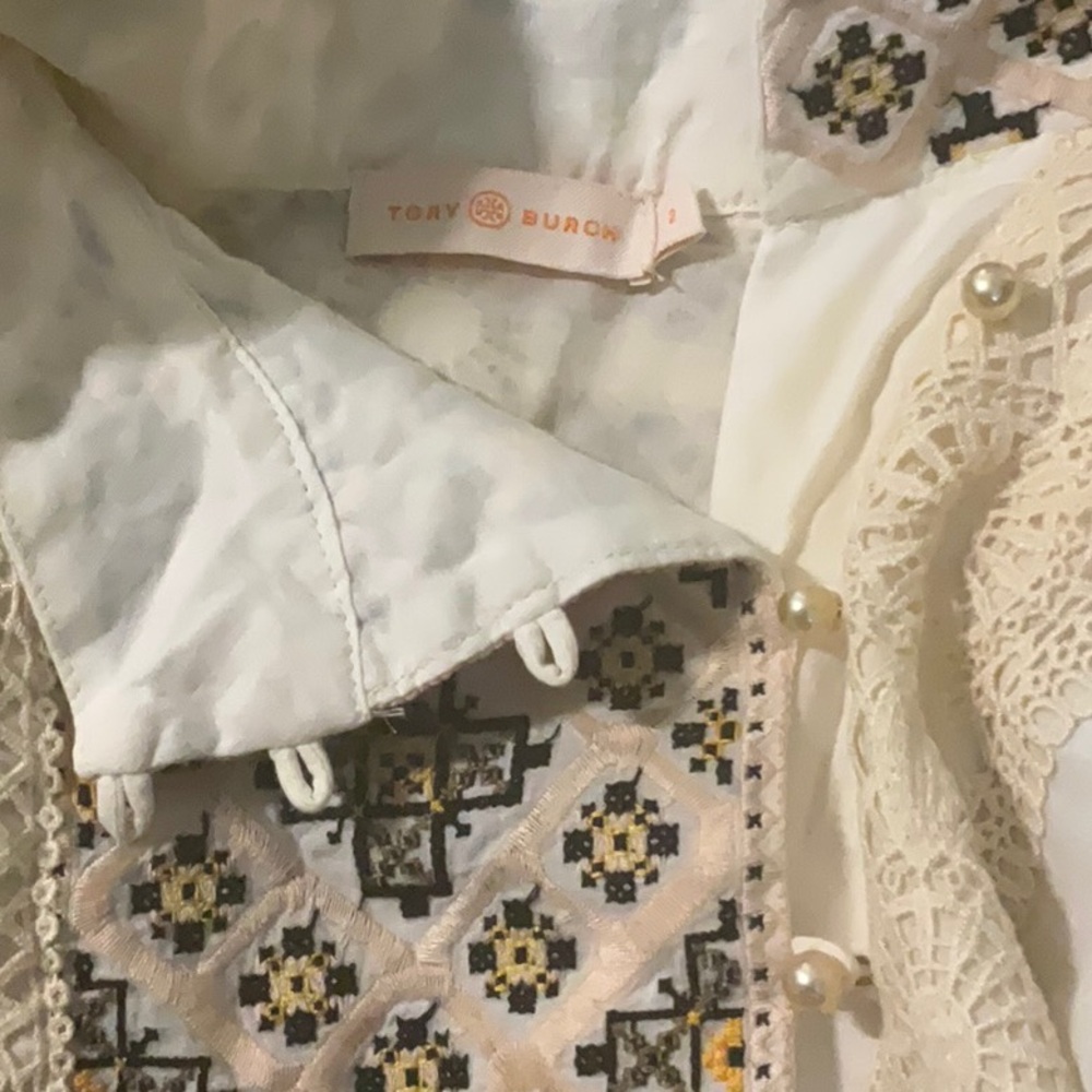 Tory Burch Carlotta Lace Trimmed Dress - Picture 4 of 6